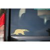 Minglewood Trading Badger Vinyl Decal Sticker 6" x 2" Honey Polecat Ferret - - Silver