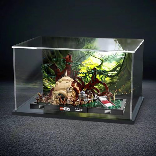 Welkin DC 3MM Display Case for Lego Dagobah Jedi Training Diorama 75330 Building Set,Dustproof Clear Display Case Compatible with Lego 75330(Not Include The Model)