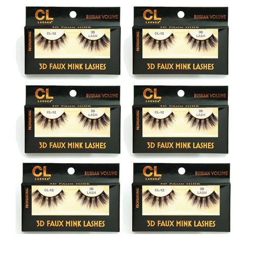 CL 3D Faux Mink Lashes 6 PACK (#12 (6 packs))