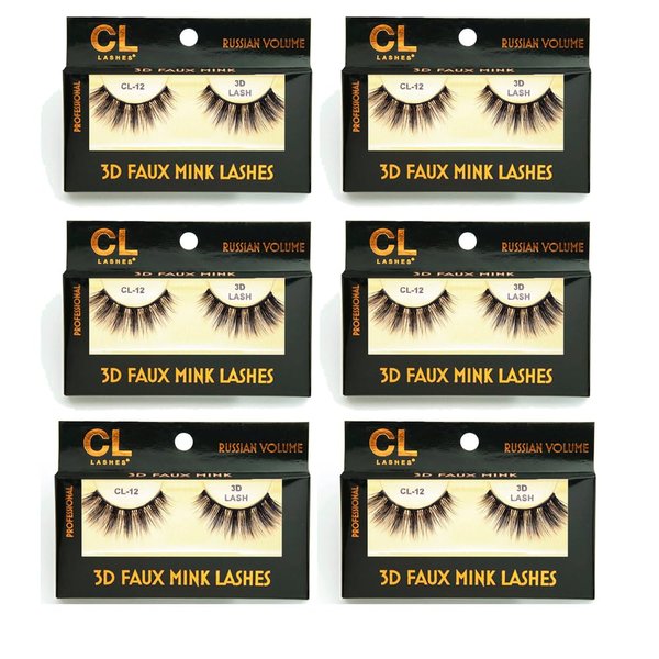 CL 3D Faux Mink Lashes 6 PACK (#12 (6 packs))