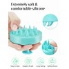 HEETA Scalp Massager Hair Growth, Scalp Scrubber with Soft Silicone Bristles for Hair Growth & Dandruff Removal, Hair Shampoo Brush for Scalp Exfoliator, Green