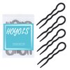 Hoyols 12 pcs 3.5 inch French Style Hair Pins, Small French Hair Fork, Wavy Crink Hair Pin U Shaped Hair Sticks Cellulose Acetate Chignon Updo Bun Holder for Women Styling Accessories Black