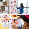 Realspring 24 Sets Valentine's Day Crafts Heart Magnet Craft Kit Color Your Own Heart Craft Funny Valentines DIY Craft Ornament for Preschool Classroom Home Project Activity Party Supplies Favors