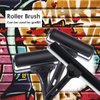 3 Pack Printmaking Brayers - Premium Brayer Rollers for Crafting, Hard Rubber Roller Brayers, Vinyl Roller Ink Paint Brush for Wallpapers Stamping Gluing Application (2.4’’, 4’’, 7.9’’) (Black)