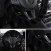 AICEL Furry Car Steering Wheel Cover, 15 inch Automotive Fluffy Soft Breathable Warm Non-Slip Vehicle Steering Wheel Protector Interior Decoration for Man Women Girl, Universal for Truck SUV