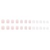 24Pcs Nude Pink Press on Nails Short Square Fake Nails White Glitter Glossy Designs Nail Art Supplies Full Cover Artificial Coffin False Nails Glue on Nails for Women Acrylic Manicure Decorations