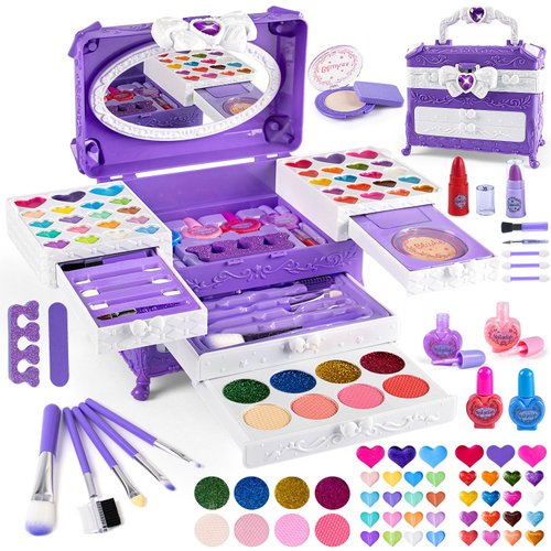 Websonaw Kids Makeup Kit for Girl,Safe & Non Toxic Washable Makeup for Kids