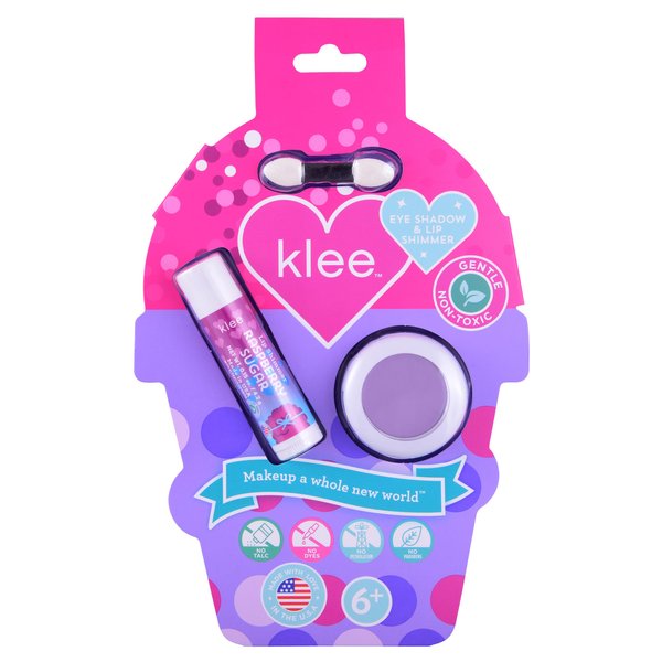 LunaStar Klee Eye Shadow and Lip Shimmer Makeup Kit. Gentle and Non-Toxic. Kid-Friendly. Made in USA. (Icing Sparkles)