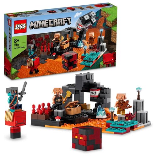 LEGO® Minecraft® The Nether Bastion 21185 Building Kit; Explosive Battle-Action Toy;for Kids Aged 8+