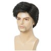 Amnenl Black Short Wigs for Men Layered Natural Wigs Synthetic Replacement Full Wig for Male Guy Daily Use