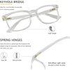 LAMBBAA Vintage Square Progressive Multifocal Presbyopic Glasses, Anti-Blue Light Glasses for Men Women Readers (Transparent +0.00/+1.50 Magnification)