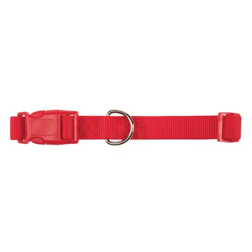Zack & Zoey 1" Wide Nylon Dog Collar, Fits Necks 18" to 26", Tomato Red