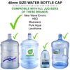 SANITRO Water Systems Screw-On Caps for Water Cooler/Dispenser Plastic Jugs, 48mm Bottle Lids