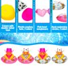 Syhood 12 Sets Disco Cowgirl Rubber Duck Bulk Mini Yellow Duckies with Cowboy Hat Paisley Bandanas Sunglasses Scarves for Cowgirl Bridal Shower Bachelorette Party Supplies Favors Decorations