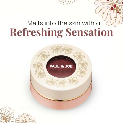 Paul & Joe Gel Blush, Bright and Buildable Blush Makeup, Water-Based Gel Makeup Blush with Hydrating Oils for Dewy, Radiant Finish, Garnet and Wine Red Cheek Tint, 05 Sommeliere, 0.71 oz