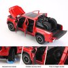 Tundra Truck Toys for 3 4 5 6 7 Year Old Boys Off-Road Pickup Toy Trucks for Boys Age 3-5 Diecast Metal Trucks with Light and Sound Pull Back Toy Cars Birthday Gift for Kids (Red)