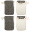 Healifty Bar Soap Bag 4pcs Soap Pocket Exfoliating Soap Saver Pouch Natural Bath Bags Soap Sack Scrubber Soap Holder for Drying Foaming Shower Bath Scrubber Bar Soap Pouch
