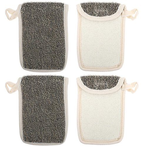 Healifty Bar Soap Bag 4pcs Soap Pocket Exfoliating Soap Saver Pouch Natural Bath Bags Soap Sack Scrubber Soap Holder for Drying Foaming Shower Bath Scrubber Bar Soap Pouch