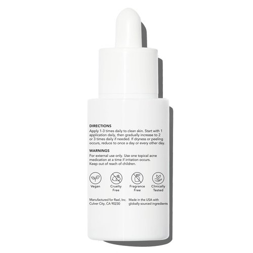 Rael Serum for Face, Miracle Clear Complete Acne Treatment - 1.5% Salicylic Acid, 2% Niacinamide, 0.5% Zinc, Pore Minimizer, Even Skin Tone, Korean Skincare (1oz, 30ml)