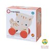 Mentari Toys - Kitten on Wheels - Wooden Cat Push Toy for Babies and Toddlers - Natural Wood Handheld Toy with 4 Wheels - Enhances Motor Skills - Fosters Imaginative Play - Age 6m+