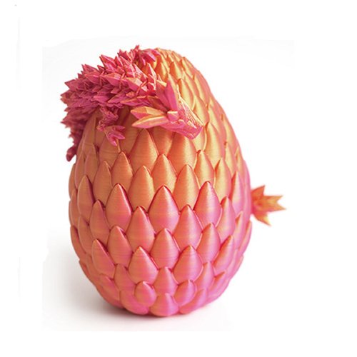 3D Printed Dragon in Egg, Full Articulated Crystal Dragon with Dragon Egg, Home Office Decor Executive Desk Toys, Adults Fidget Toys for Autism/ ADHD, Ideal for Stress Relief