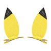JiaDuo Yellow Cartoon Ears Hair Clips Glitter Girls Women Birthday Gift Halloween Costume Accessories 1 Pair