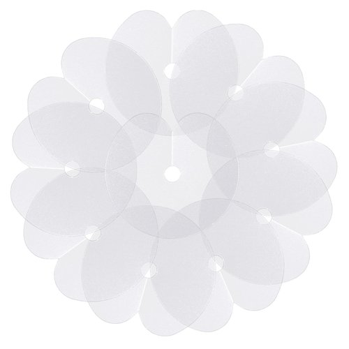 Molain 25 Pieces Heat Shield Guards for Hair Extension, Clear Hair Extensions Shield Circular Single Hole Round Shield Spacers Templates Fusion Glue Protector for Hair Extension Bonding(Clear)
