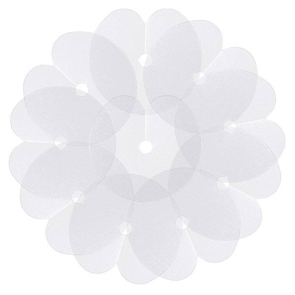 Molain 25 Pieces Heat Shield Guards for Hair Extension, Clear Hair Extensions Shield Circular Single Hole Round Shield Spacers Templates Fusion Glue Protector for Hair Extension Bonding(Clear)