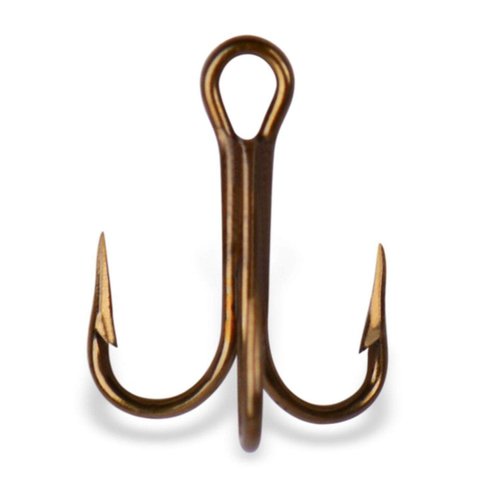 Mustad 3551 Classic Treble Standard Strength Fishing Hooks | Tackle for Fishing Equipment | Comes in Bronz, Nickle, Gold, Blonde Red, [Size 16, Pack of 5], Bronze
