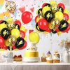 Red Black Yellow Balloons,12inch Poke Cartoon Balloons Lightning Printed Party Balloons Confetti Black Yellow Decoration for Boy Girls Cartoon Themed Party Birthdays Baby Showers Holiday Party