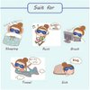 HXINFU Funny Black Cat 3D Eye Masks for Sleeping Blinders Kids Travel Rest Mask