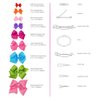 Wee Ones Girls' Organza Double Hair Bow on a WeeStay Clip with Satin Knot Center, Medium, White