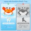 Gigilli Crab Baby Bath Toys, Rechargeable Bath Bubble Machine for Toddlers 6-12 12-18 Months, Bathtub Bubble Maker with Music for Kids Ages 1-3 Boys Girls Birthday Gifts Christmas Stocking Stuffers