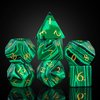 UDIXI Malachite Stone Dice Set D&D 7PCS Gemstone Dice Polyhedral DND Dice with Gift Case for Dungeons and Dragons Role Playing Games MTG Tabletop Games