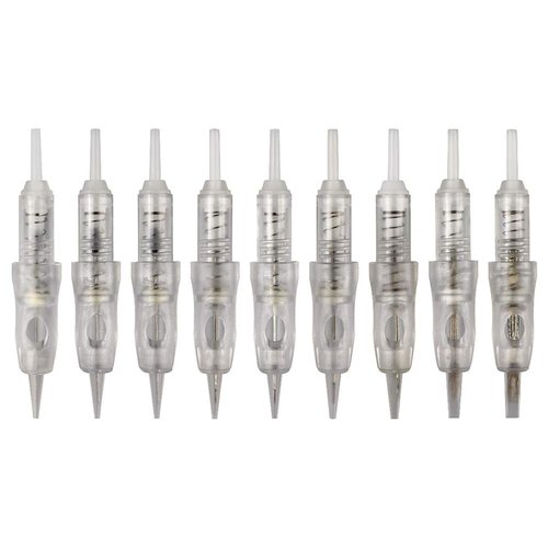 50pcs/Pack Disposable Microblading Nano Needle Cartridges Permanent Makeup Tattoo Needles for Tattoo Machine for Ombre Powder Eyebrow Lip Beauty (0.3mm 1P)