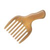 1 Pack Sandalwood Hair Comb with Wide Tooth, Afro Pick, and Beard Styling Functions