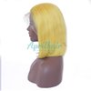Aprilhair Pre-plucked Grey Bob Lace Front Wigs Straight Glueless 130% Density Short Cut Brazilian Virgin Human Hair With Baby Hair Full And Thick Free Part (10 Inch, Yellow color)