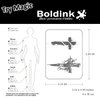 Boldink Semi-permanent tattoos, realistic fake tattoos, last 7-15 days, waterproof non-reflective temporary tattoo stickers, cruelty-free, uniquely designed exquisite packaging（Cross 1）