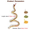 HWD 3.6 ft Long Soft Snake Dolls, Cute Stuffed Animals Plush Pranks Spoof Stuff Toys, Gifts for Kids, Children, Birthday, Halloween, Christmas, Home Decoration (Green)