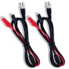 Pack of 2 BNC Q9 to Double Alligator Clip Test Cable Probe Leads Oscilloscope Test