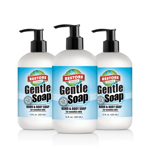 Sensitive Skin Body Wash - Natural Soap for Sensitive Skin, Unscented Body Wash, Renewable Plant-Based, NOT FOR SALE IN CALIFORNIA OR NEW YORK 3 Pack (12 FL oz)