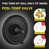 Pressure Balancing Tub and Shower Trim Kit, Compatible with Moen Posi-Temp Valve, Matte Black