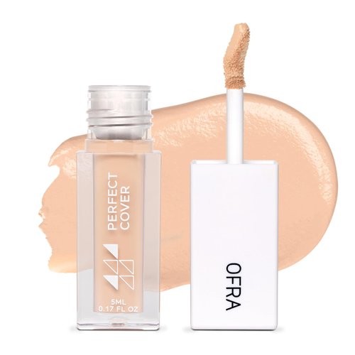 Ofra Perfect Cover Concealer - Natural - Natural Finish Liquid Concealer - Light Medium Shade with Neutral Undertones - Face Makeup and Under Eye Color Corrector for Dark Circles - 5 ml