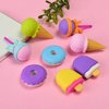 Food Earsers for Kids, 16 Pcs 3D Cute Mini Ice Cream Donut Take Apart Erasers, Cool Fun Puzzle Desk Pet Erasers for Girls