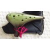 Utopia Ceramic Ocarina Dark Brownie & Prairie Green Alto C Key Ceramic Ocarina - High temperature Kiln Treated good Hardness Endurability