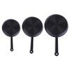 3 Pcs Dollhouse Miniature Frying Pan Mini Kitchen Tableware Dining Accessory Miniature Furniture Fairy Garden Decoration (Black)