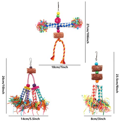 Bird Shredding Toys, 5PCS Parrot Chewing Toys Corn Cob, Colorful Bird Foraging Toys for Small Medium Parrots Parakeets, Conures, Cockatiel, Lovebirds