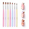 Beetles Gel Nail Brush, 7Pcs Nail Art Brushes, Nail Art Tips Nail Brushes for Nail Art Nail Painting Brush Pen Set for Home and Salon Use Decoration
