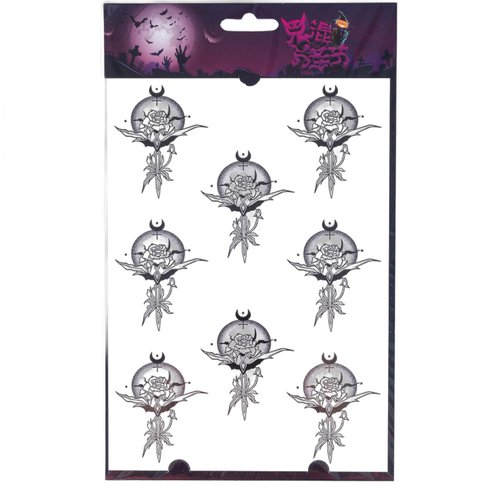 Lady Moth Temporary Tattoos 8 PCS Front Head Sticker Tattoo Stickers Cosplay Accessory