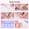 Etercycle 2 Set Nail Holder for Display Painting Nails - Aurora Acrylic Magnetic Practice Nail Stand Set - Fake Nail Holder for Press On Nails with Reusable Adhesive Putty (Transparent + Pink)